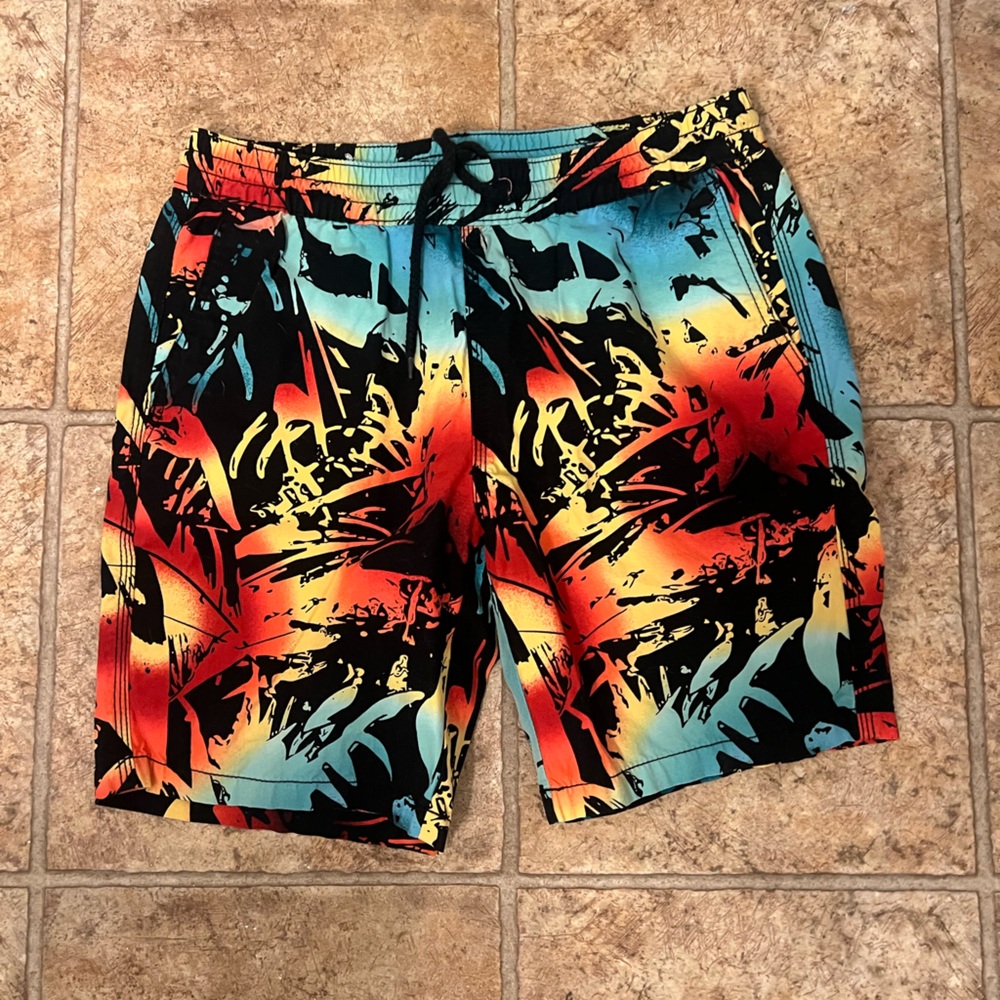 NWOT Mossimo supply tropical Hawaiian swim board shorts size small